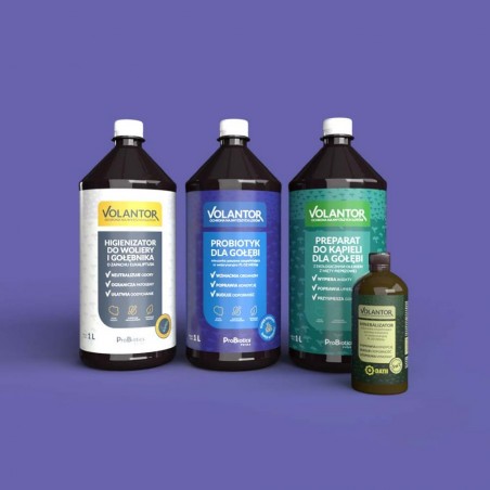 Volantor – Zestaw 1L: probiotyk, higienizator, do kąpieli  + mineralizator