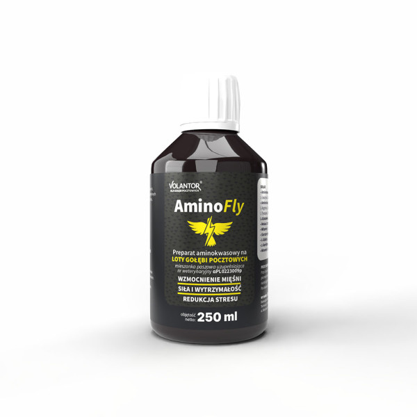 Promocja AminoFly – aminokwasy na loty gołębi Volantor 250ml