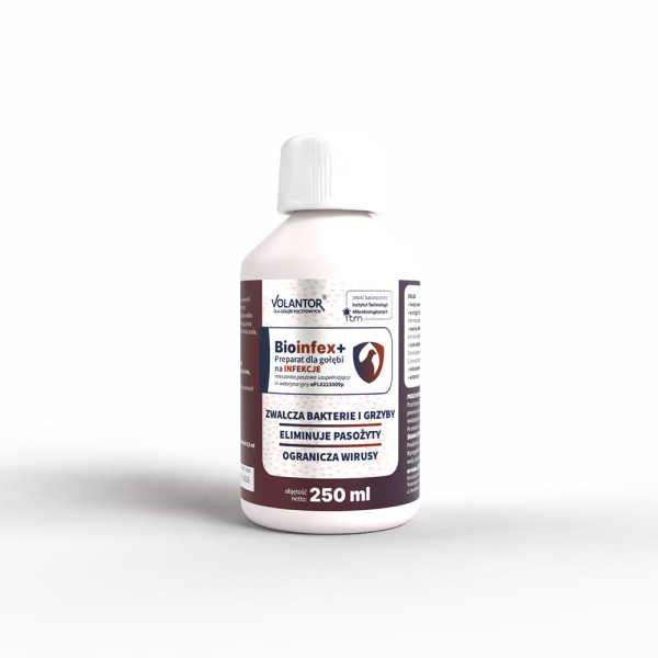 PROMOCJA  Volantor Bioinfex+ biopreparat na infekcje gołębi 250 ml