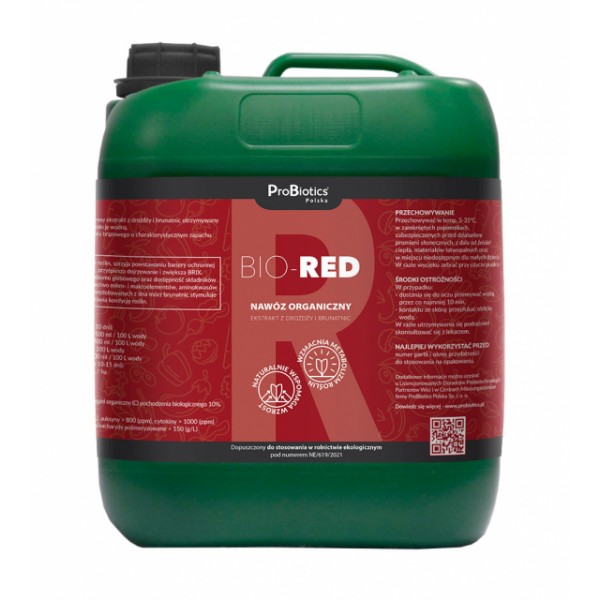 BIO-RED nawóz organiczny z drożdży  i brunatnic 5 litrów