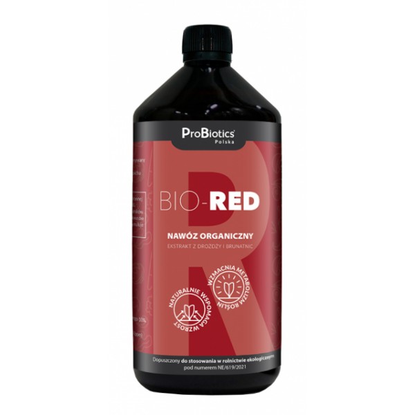 BIO-RED nawóz organiczny z drożdży  i brunatnic butelka 1 litr PROMOCJA